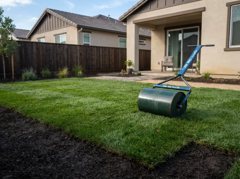 New grass turf installation in Vacaville New grass turf installation in Vacaville