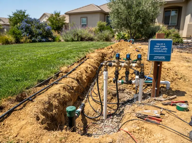 Professional irrigation system installation in Vacaville