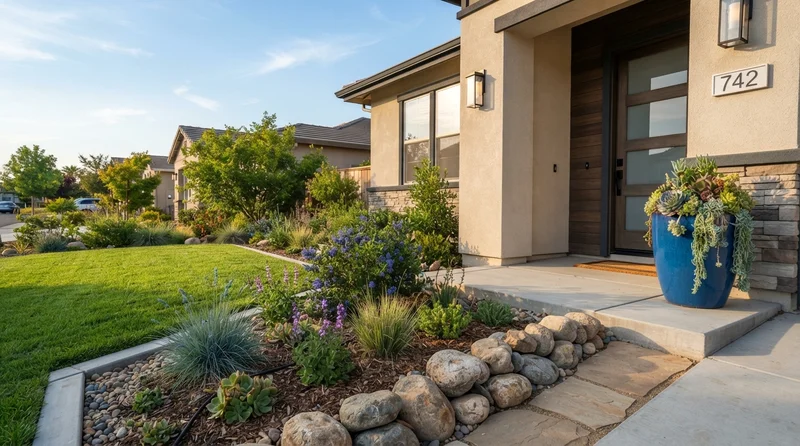 Completed drought tolerant landscaping in Vacaville Completed drought tolerant landscaping in Vacaville